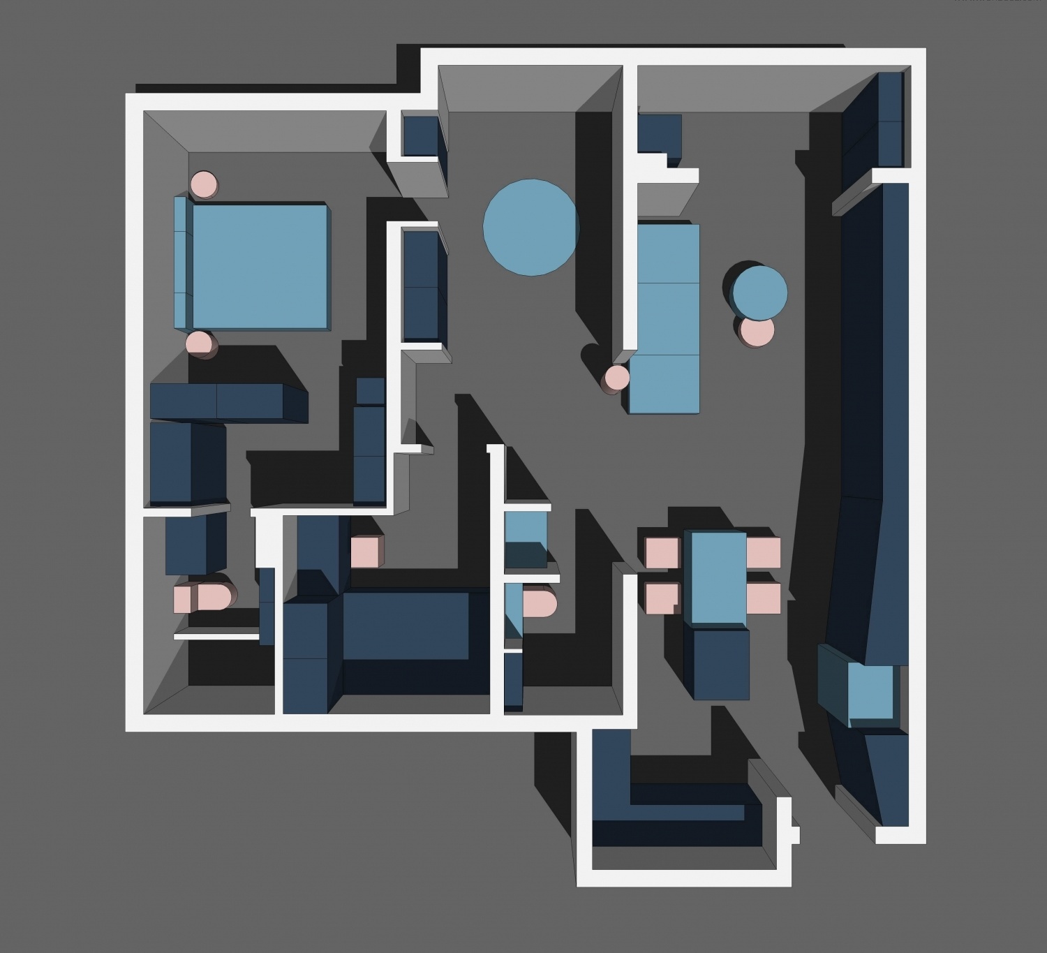杭州江南国际城 105㎡原木极简空间设计-7