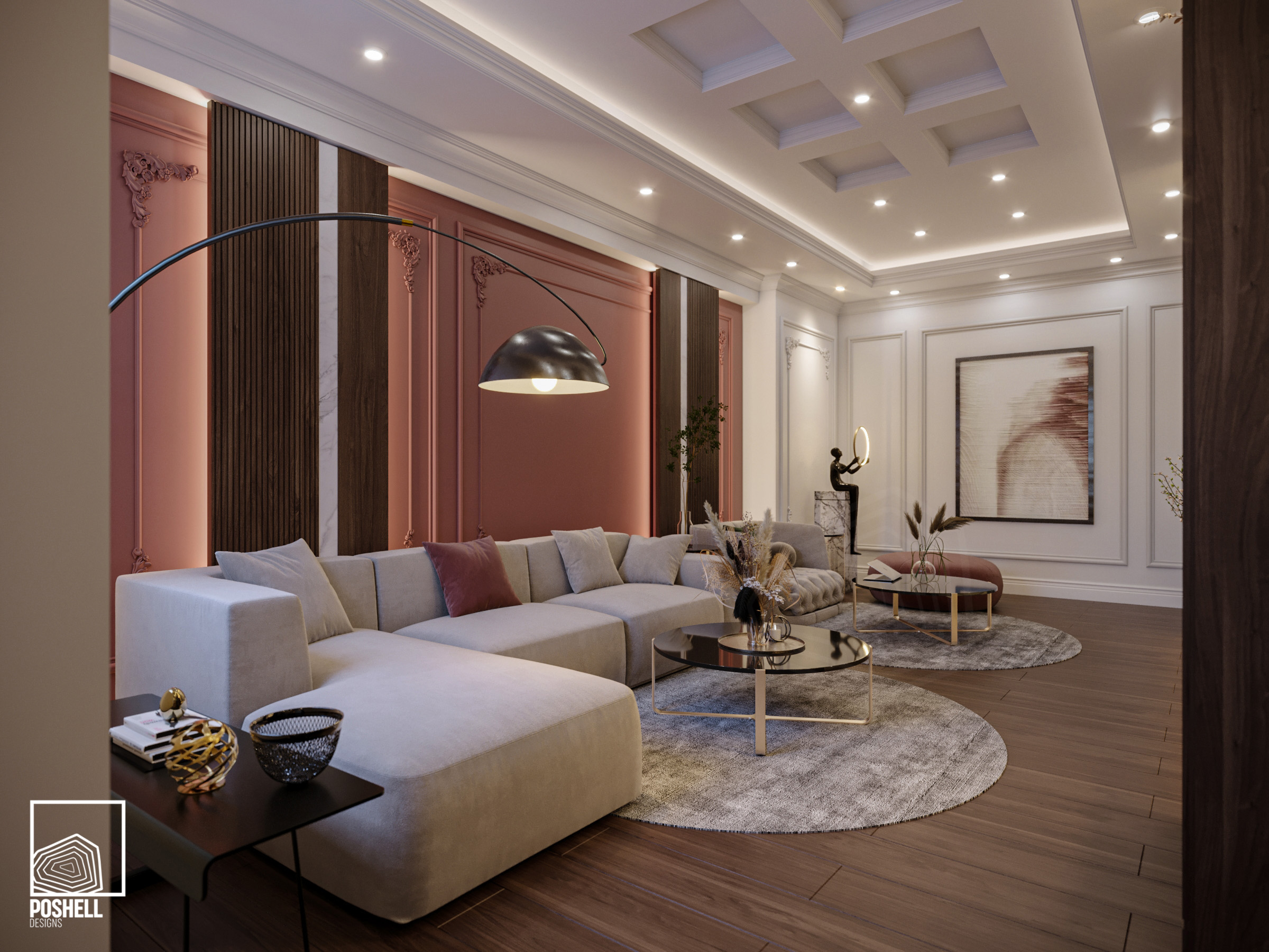 豪华家庭客厅设计丨Egypt丨Poshell Designs-9