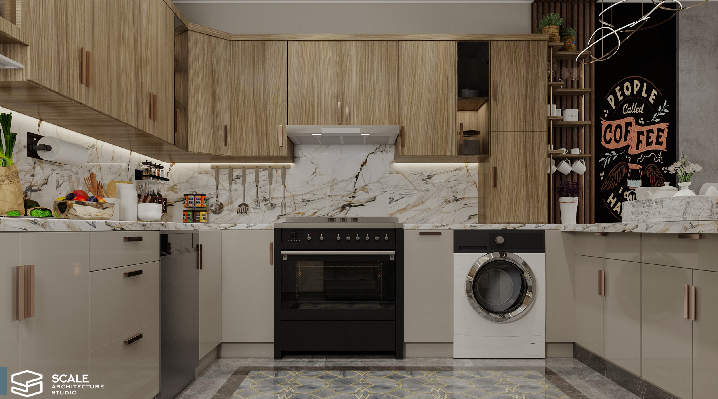 客厅与厨房设计丨Scale Architecture studio office-10