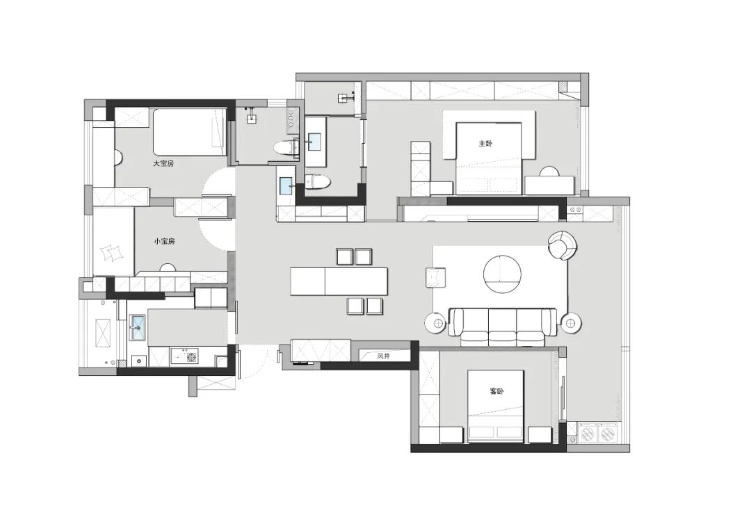 美宅作品丨月亮湾壹号·155㎡-25