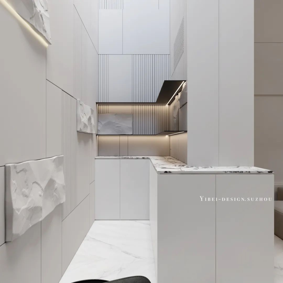 黑白奢石,打造现代都市家居之美丨中国苏州丨YIBEI DESIGN-7