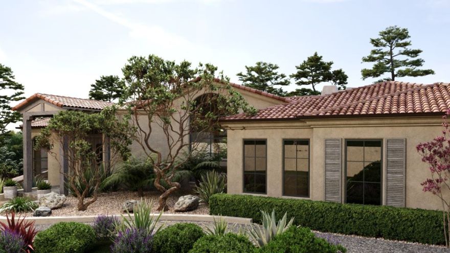 3D Villa Render: Coastal Architecture in Pebble Beach-11