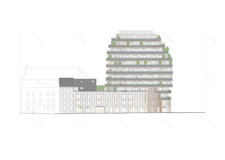 将绿色和自然光融入集托儿所老年公寓一体的住宅楼设计 - 戈者设计 | 戈者设计-33