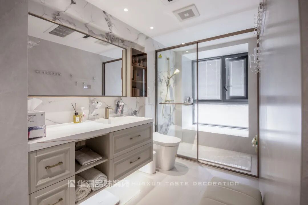 165㎡旧房翻新，老婆坚持装修现代美式风后，收纳多到睡不着！-126