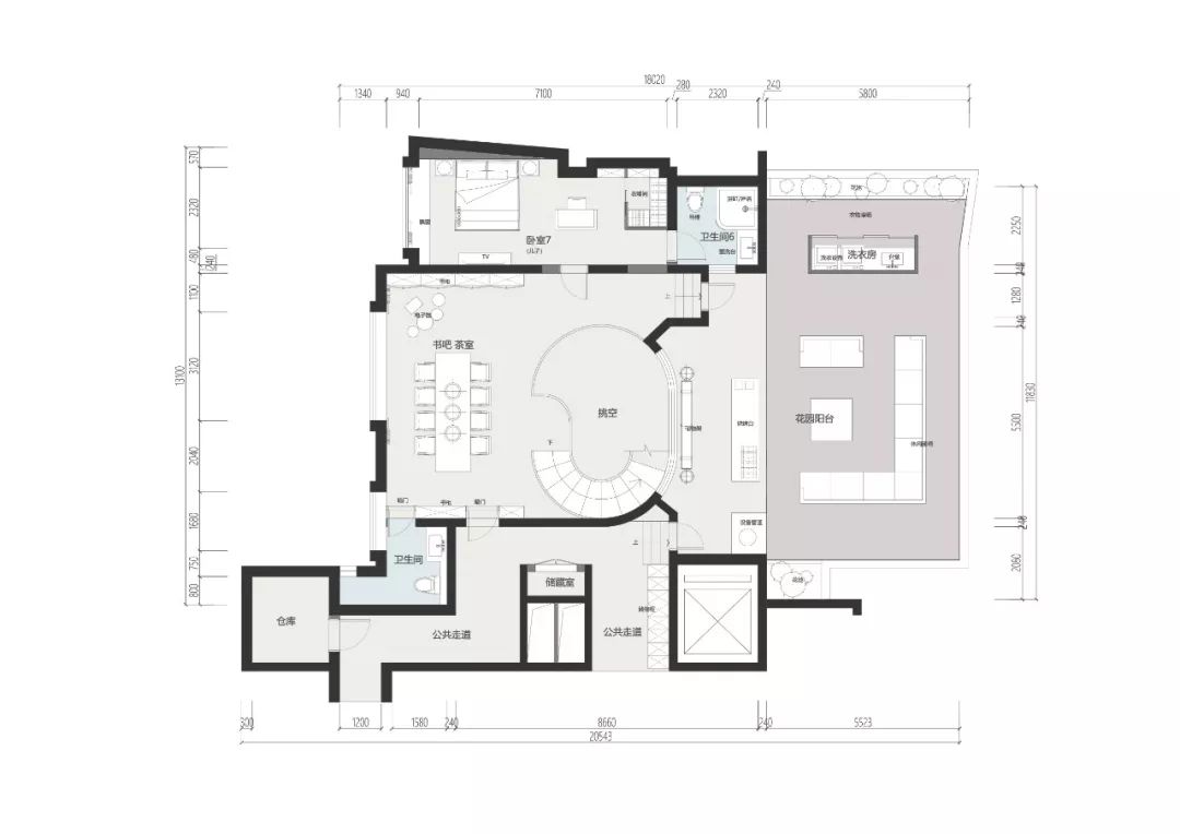 陆家嘴顶层私宅，舞者般的旋转楼梯-15