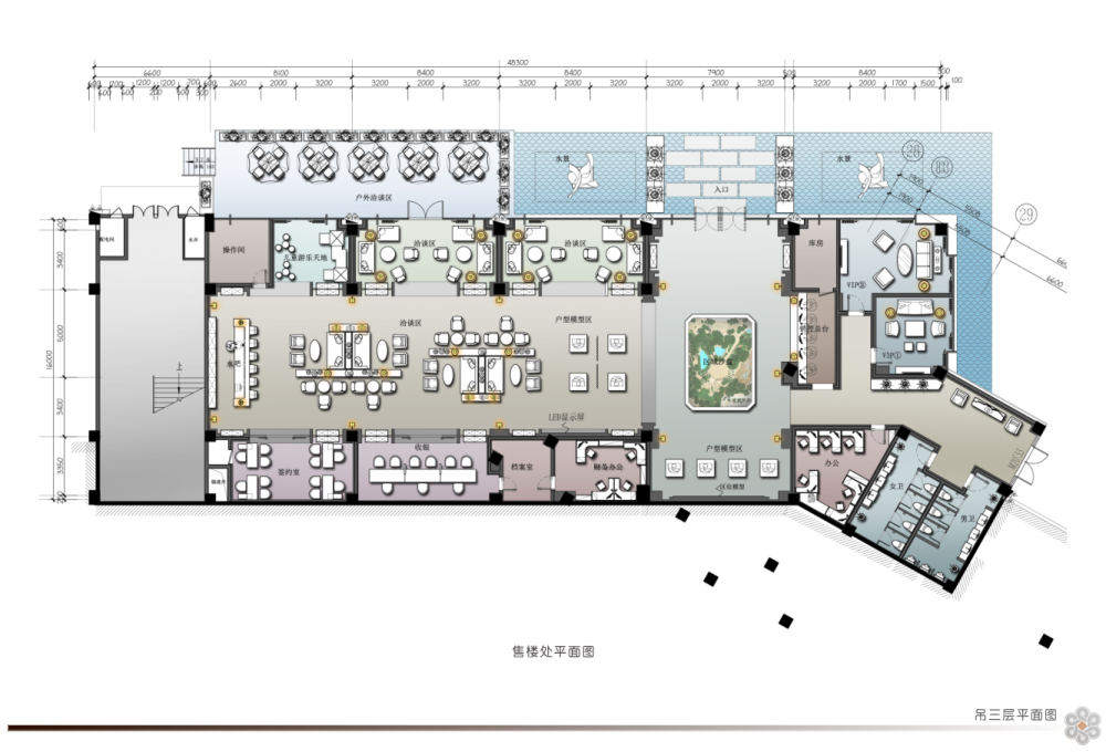 重庆康田雍俊售楼处 | 深化方案+效果图+施工图+物料清单+效果图 |-4