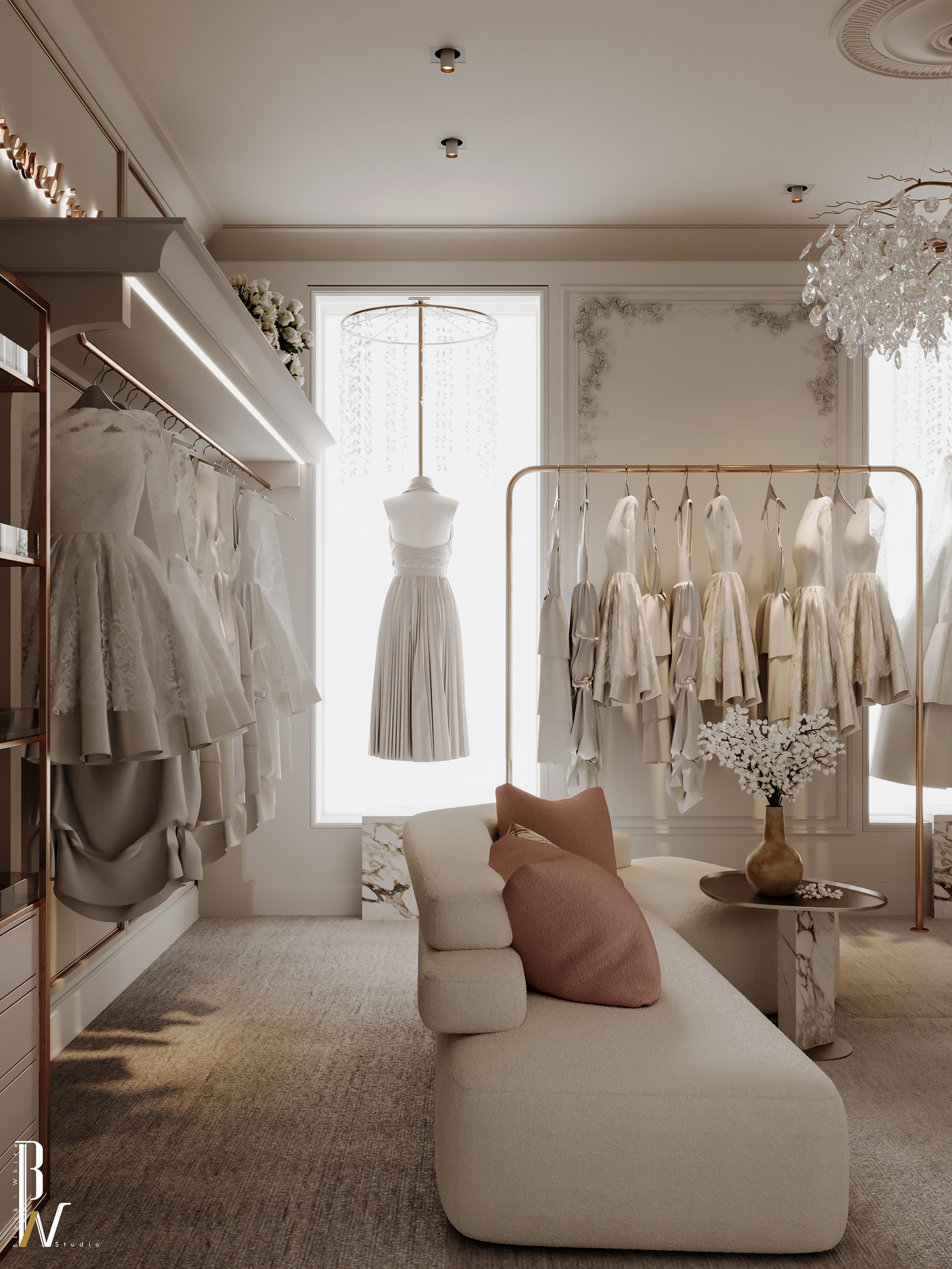 Bridal Atelier Interior（婚纱工作室室内）丨Black N White-13