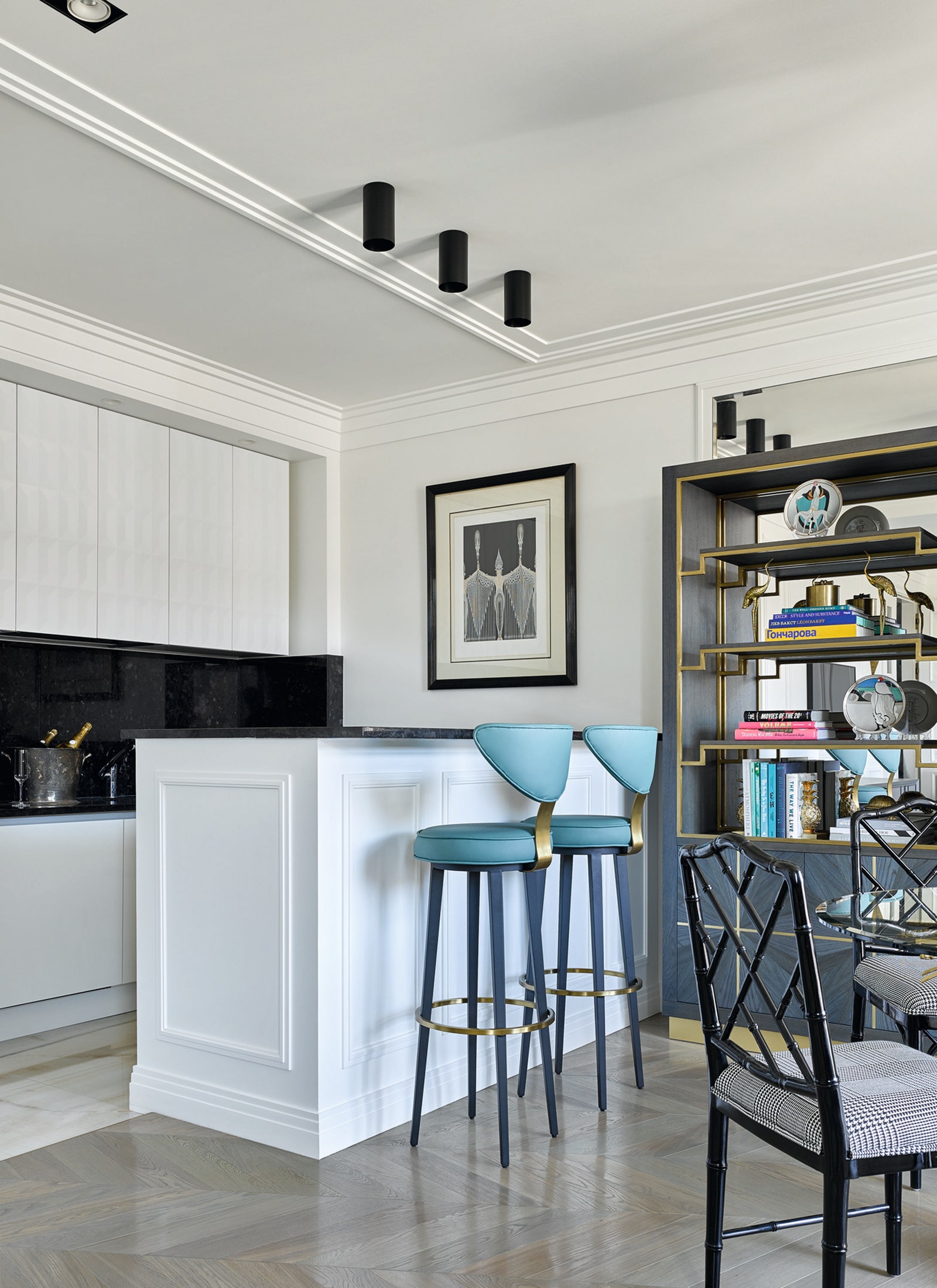 摩登中式 | 莫斯科公寓的惊艳改造-12