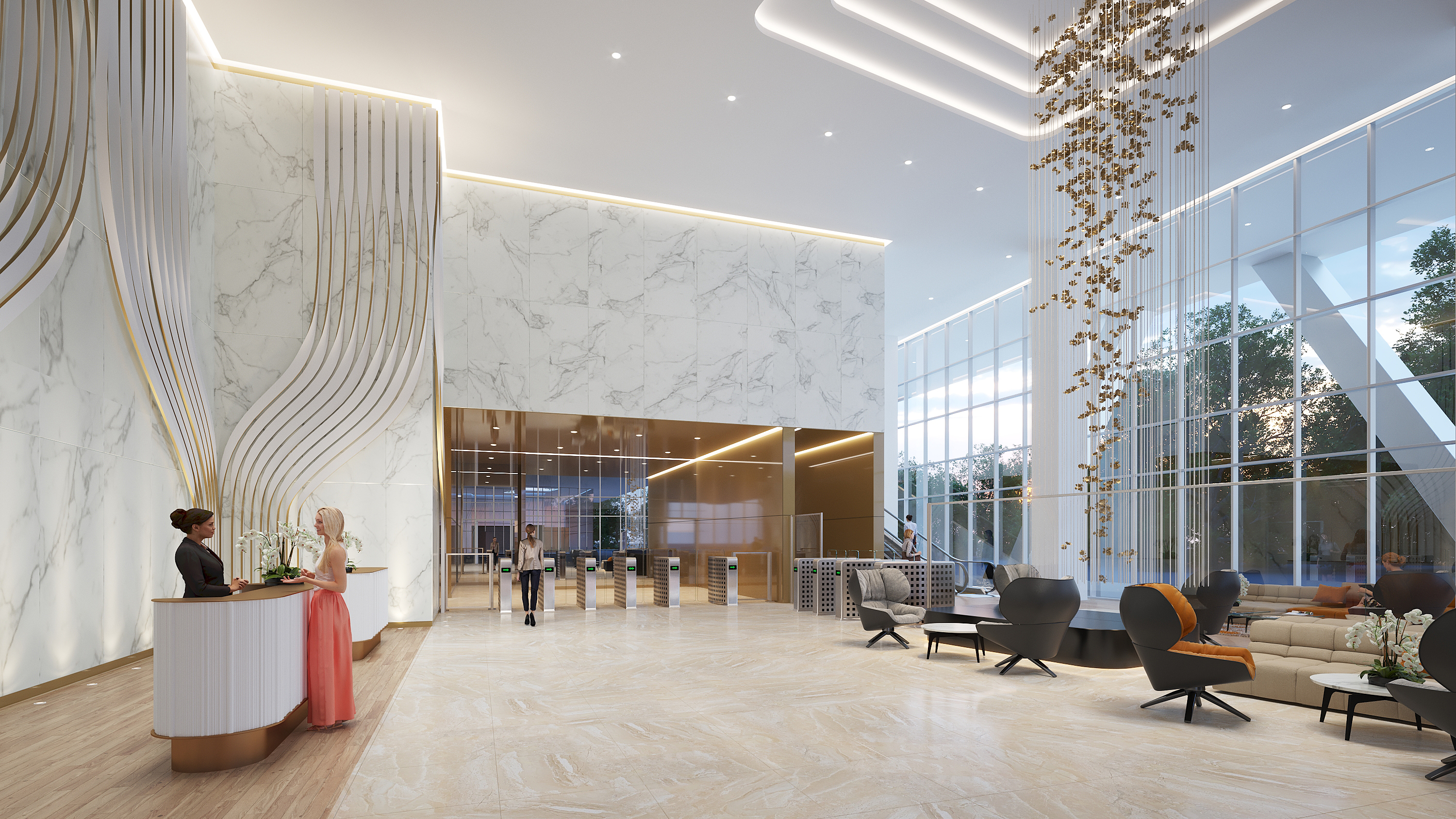 ofiice Lobby rendering-2