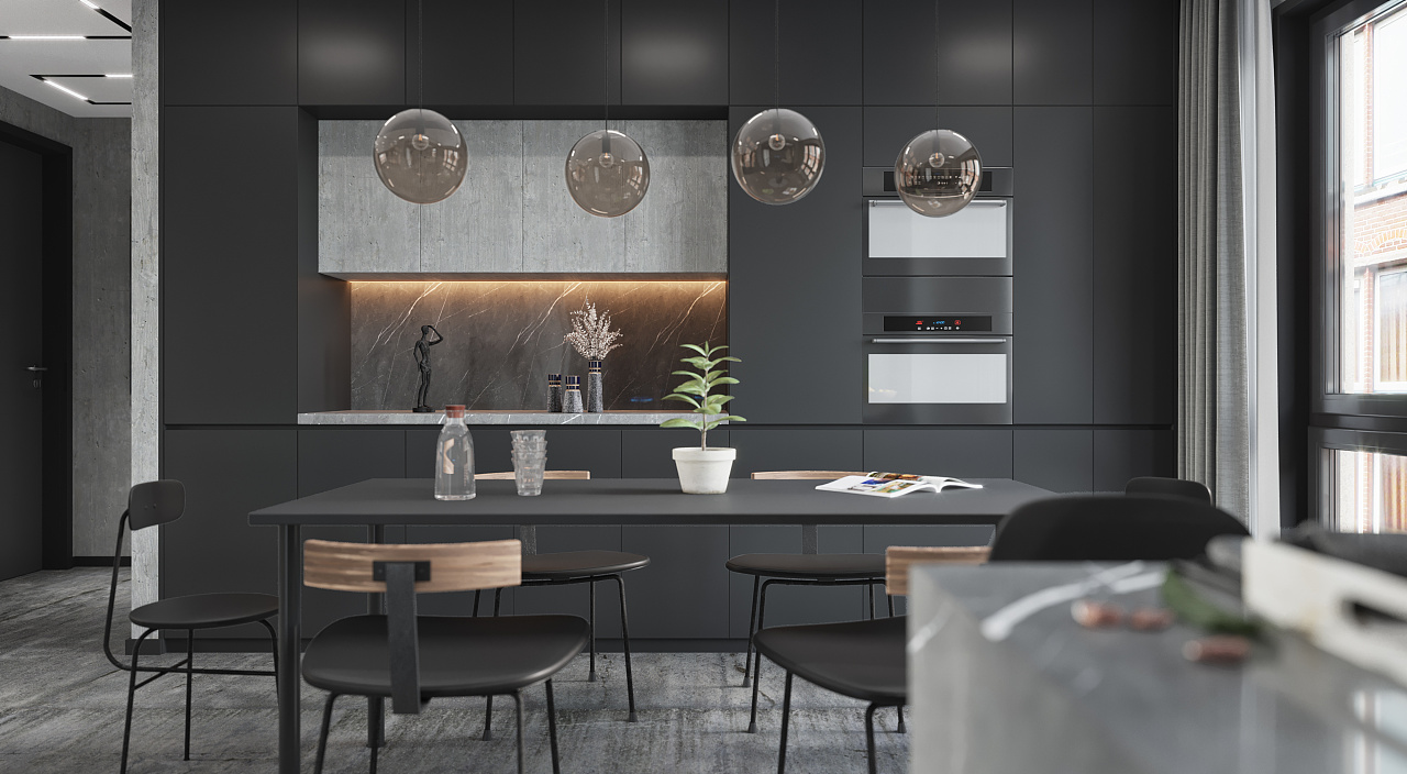 现代暗黑系空间设计 | 刚柔并济的隐秘魅力-11