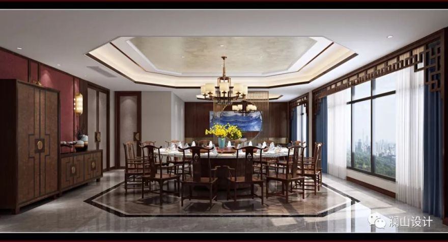 澜山设计 | 泉会所,古雅大方的中式空间-13