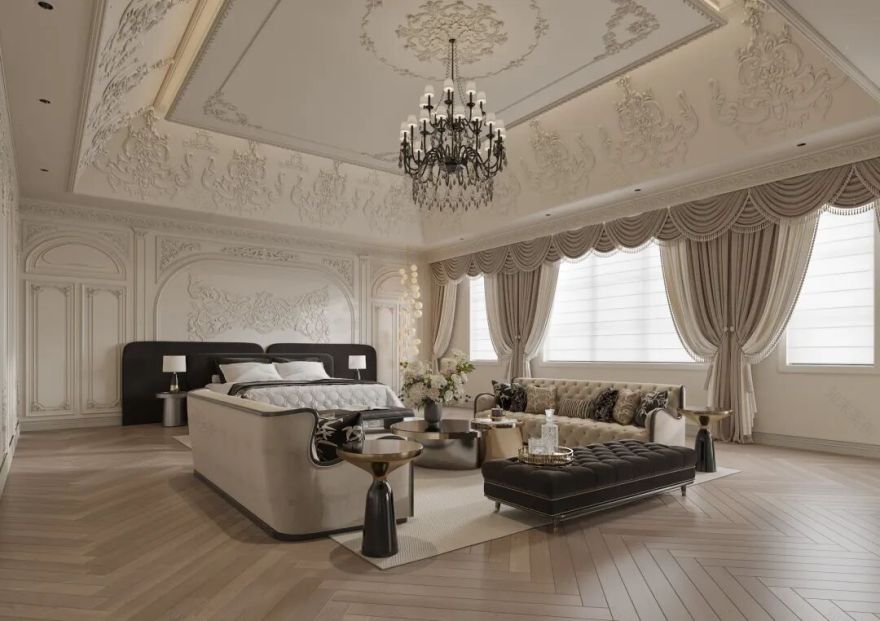 P.W.璞物设计丨多伦多1300㎡独栋别墅,雕花琢韵墅写人生-61