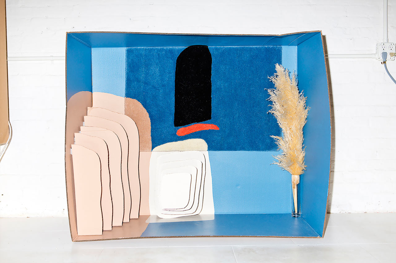 75 年电影灵感抽象地毯-0