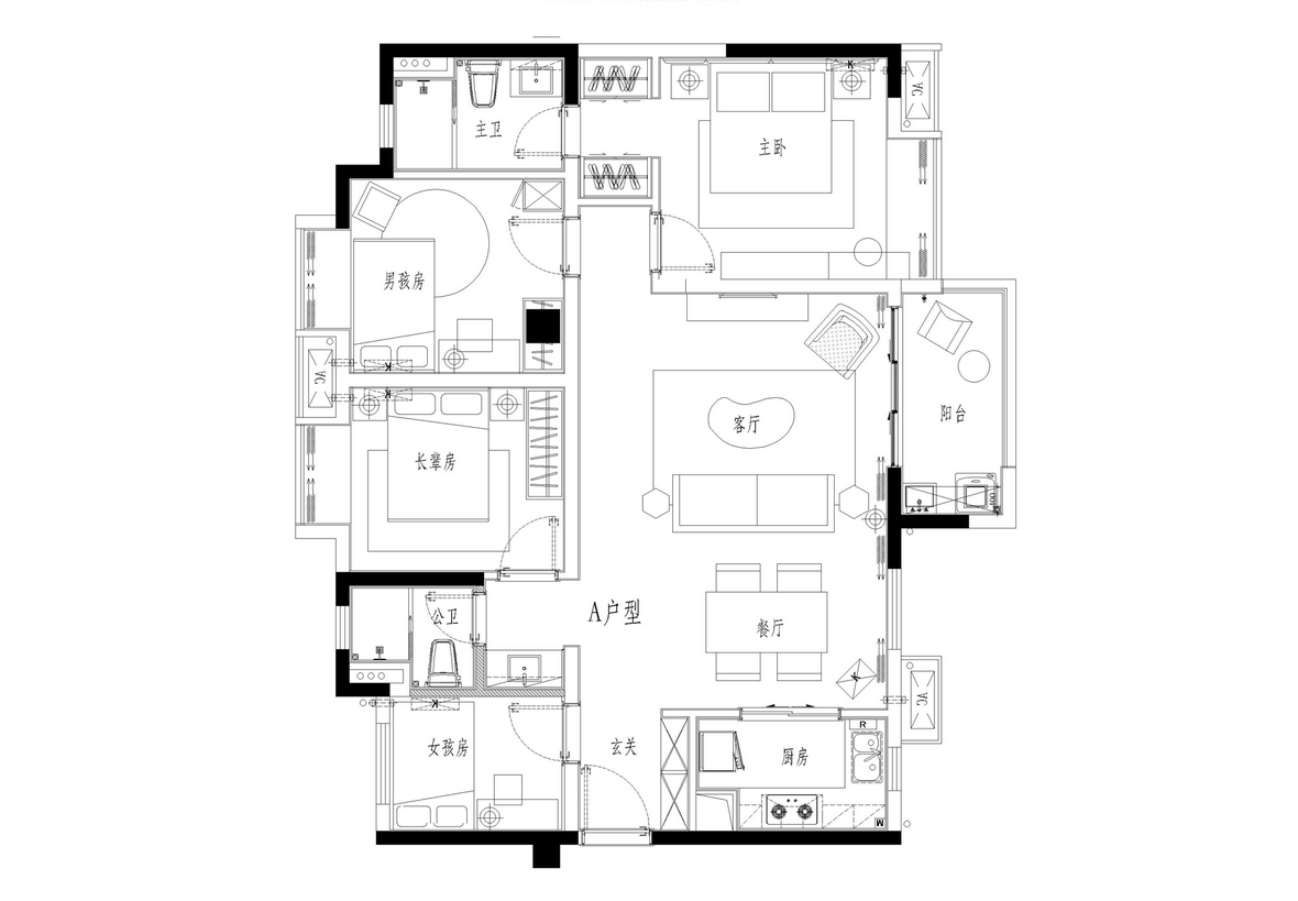 中山万科城轻奢样板间，低调优雅的生活美学-31