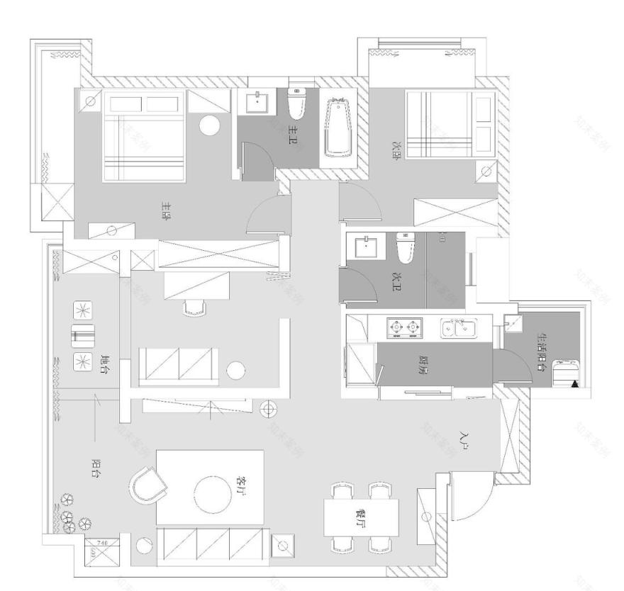 精装房改造,演绎空间精神内核-6