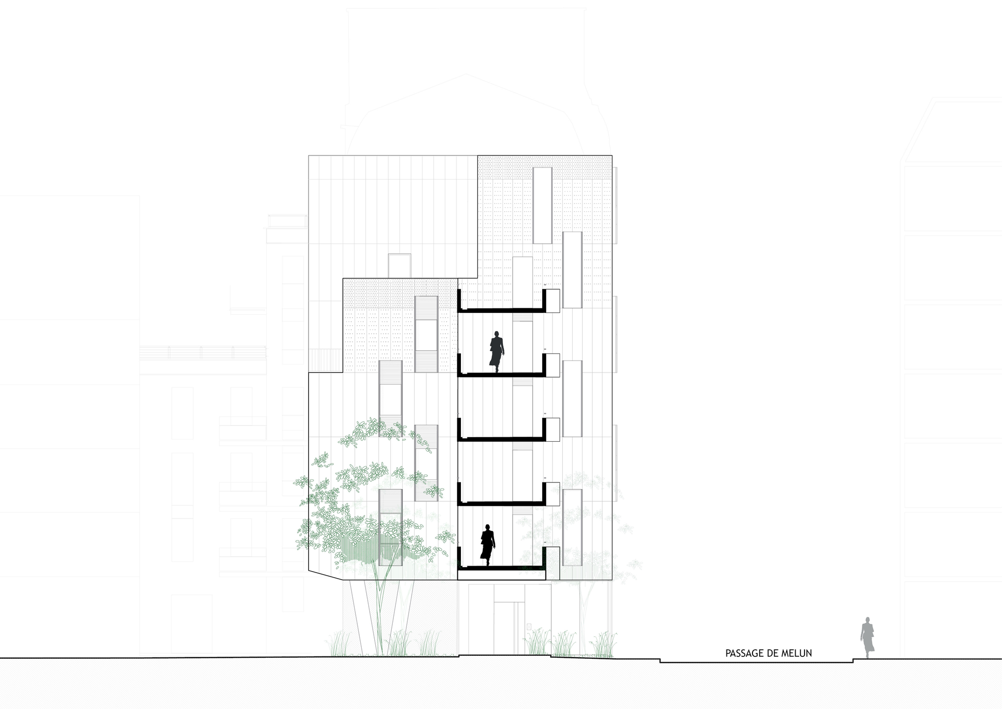 法国 Melun 街公寓楼丨Gaetan Le Penhuel Architecture-29