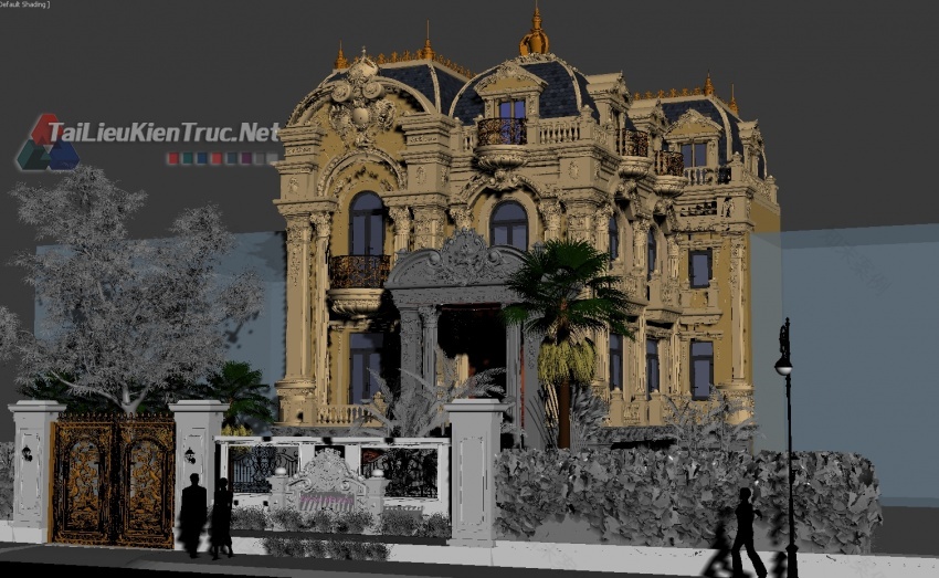 别墅古堡3层新古典设计方案(10·22m)-29