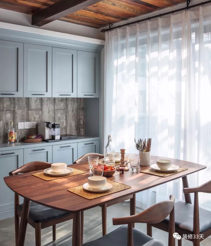 【装修】148平轻工业蓝色婚房 这才叫风格-10