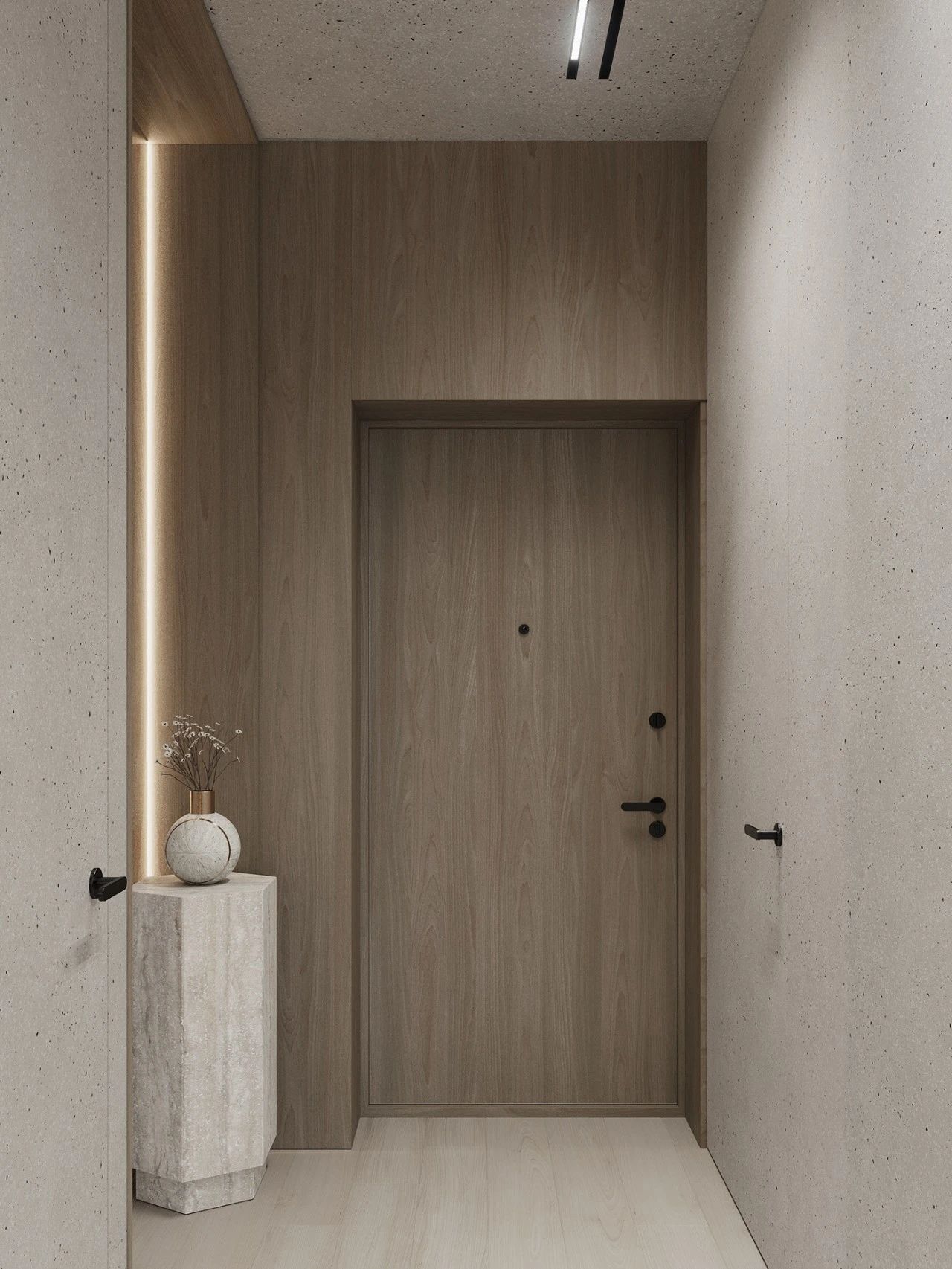 莫斯科简致素净的四口之家-28