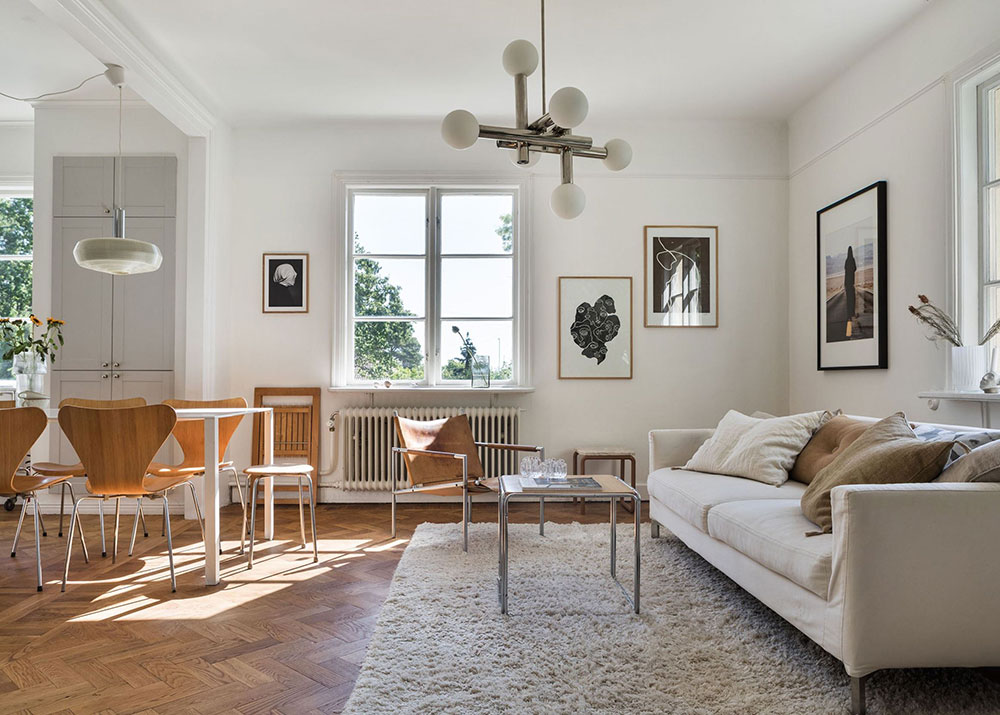 瑞典绿色乡村公寓 | 自然光与气的完美结合-3