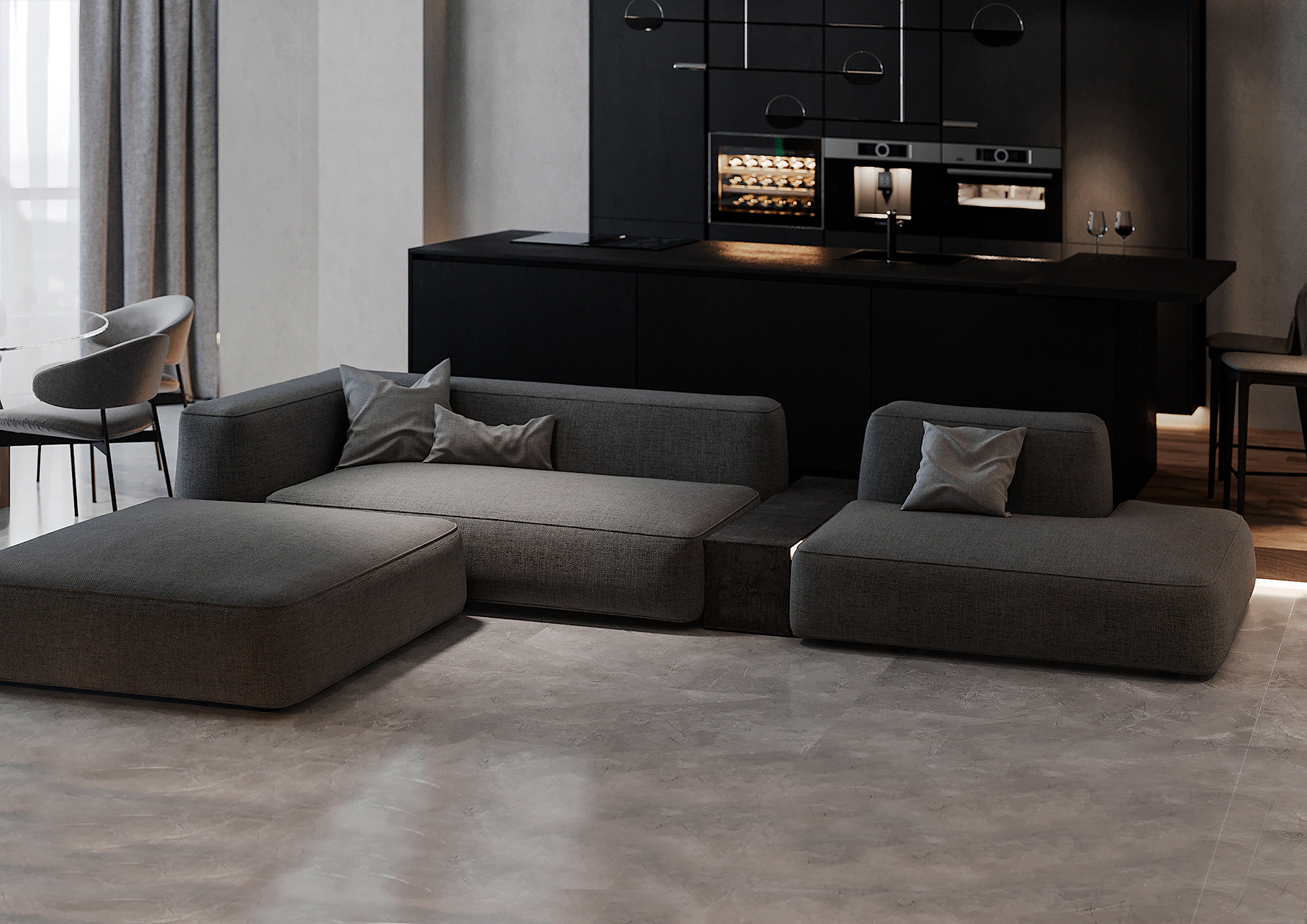 120平，现代简约 乌克兰公寓设计-4