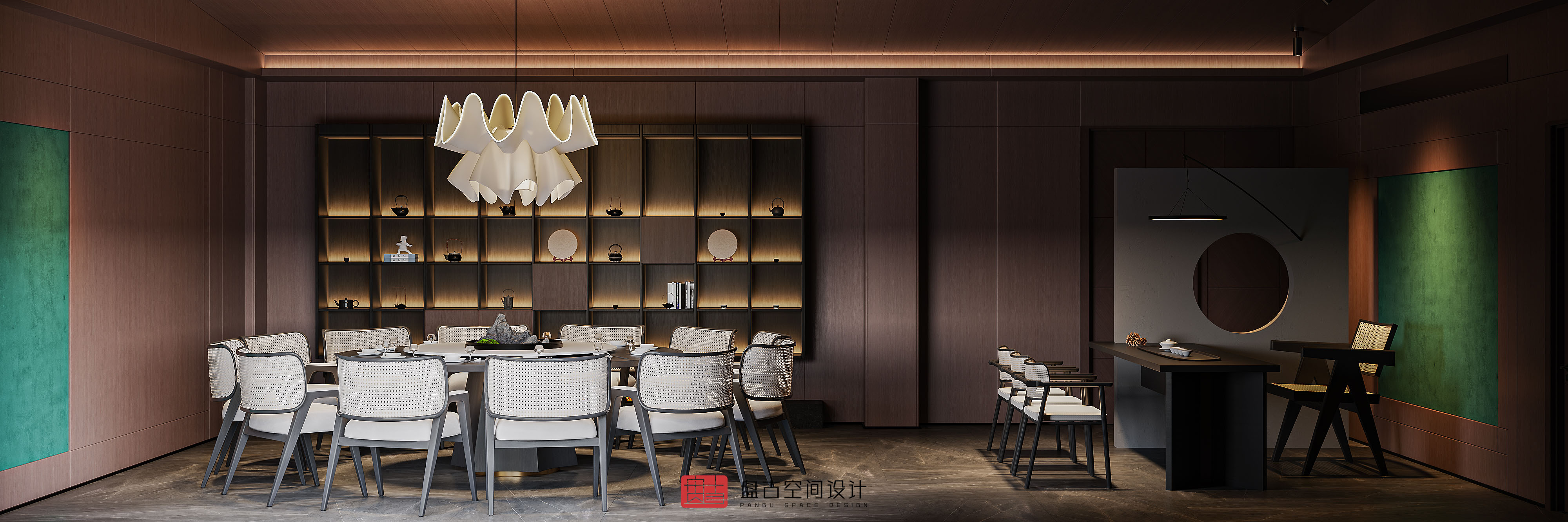 湘意创意菜餐厅丨盘古空间设计-30