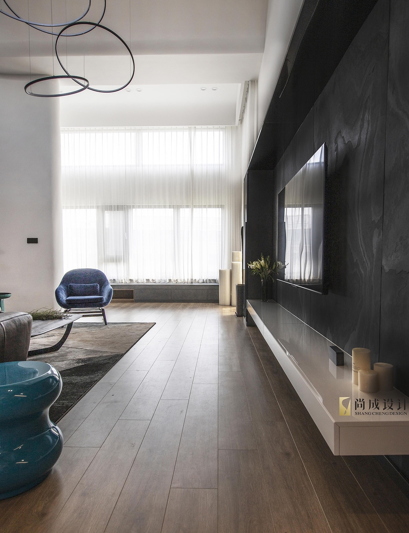 尚成设计 | 260㎡空中别墅的极致生活美学-35