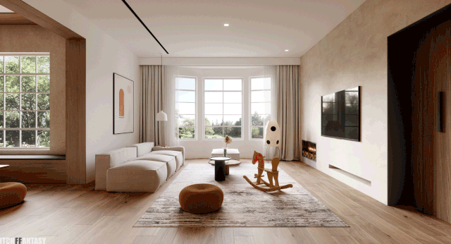 四层极简别墅，原木色温馨空间-22