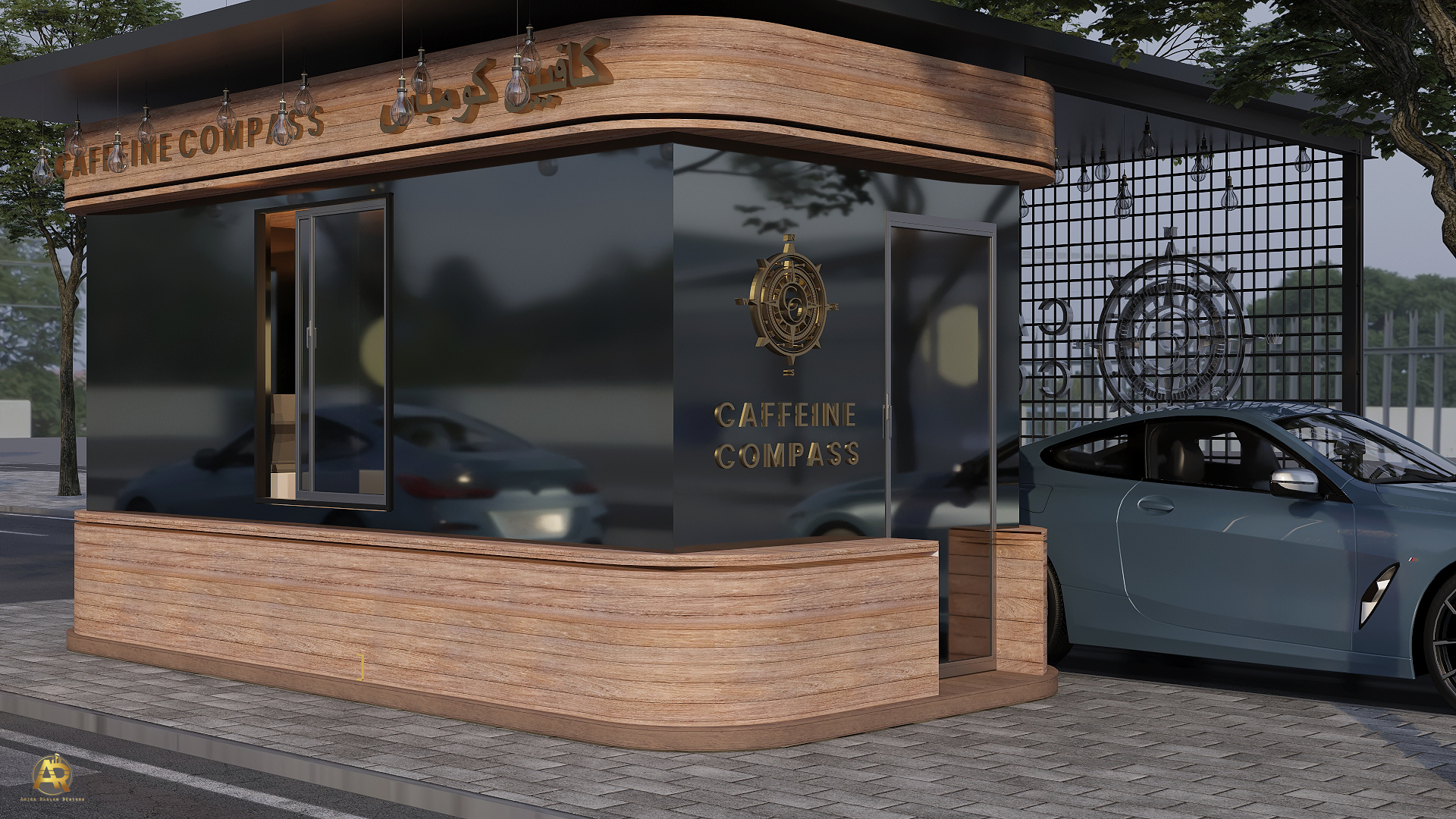 Caffeine Compass Drive Thru 咖啡店丨沙特阿拉伯丨Amira Raslan-12