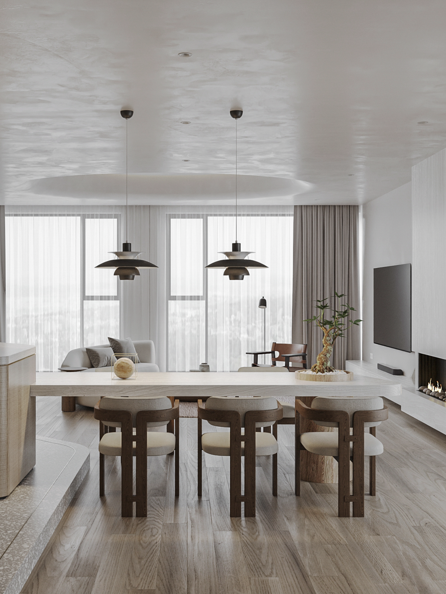 160㎡ 现代侘寂风 越住越高级的家-6