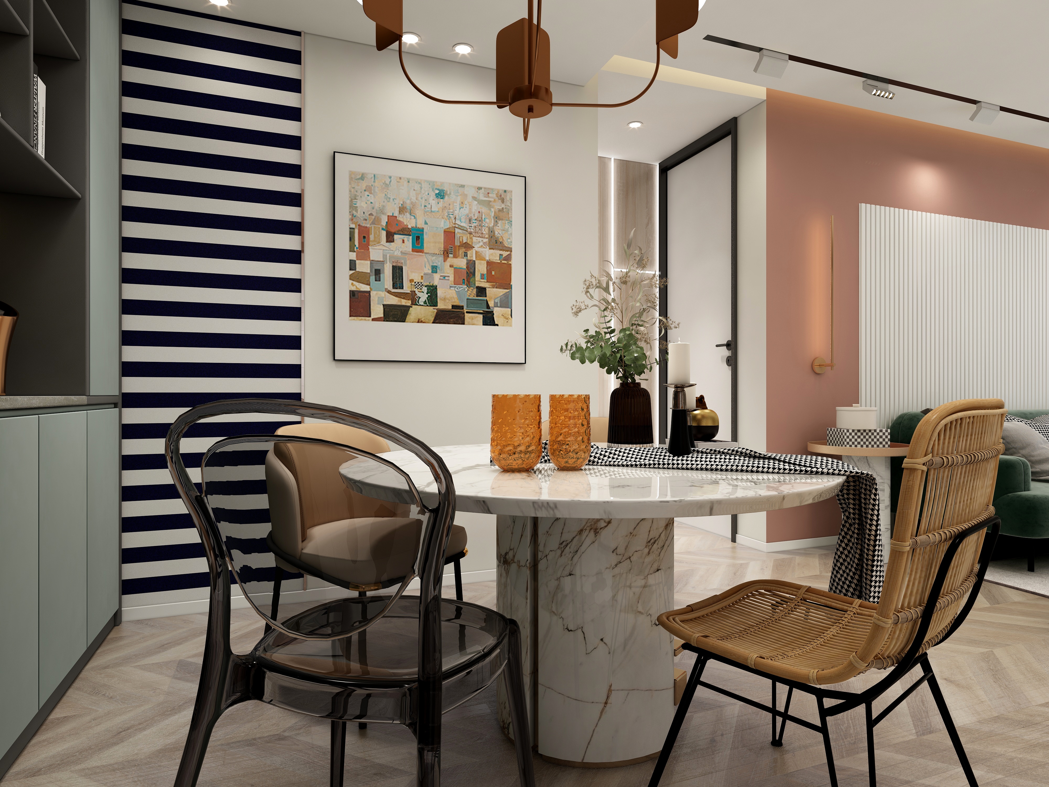 100 平莫兰迪风格 | 旖旎梦幻之家-3