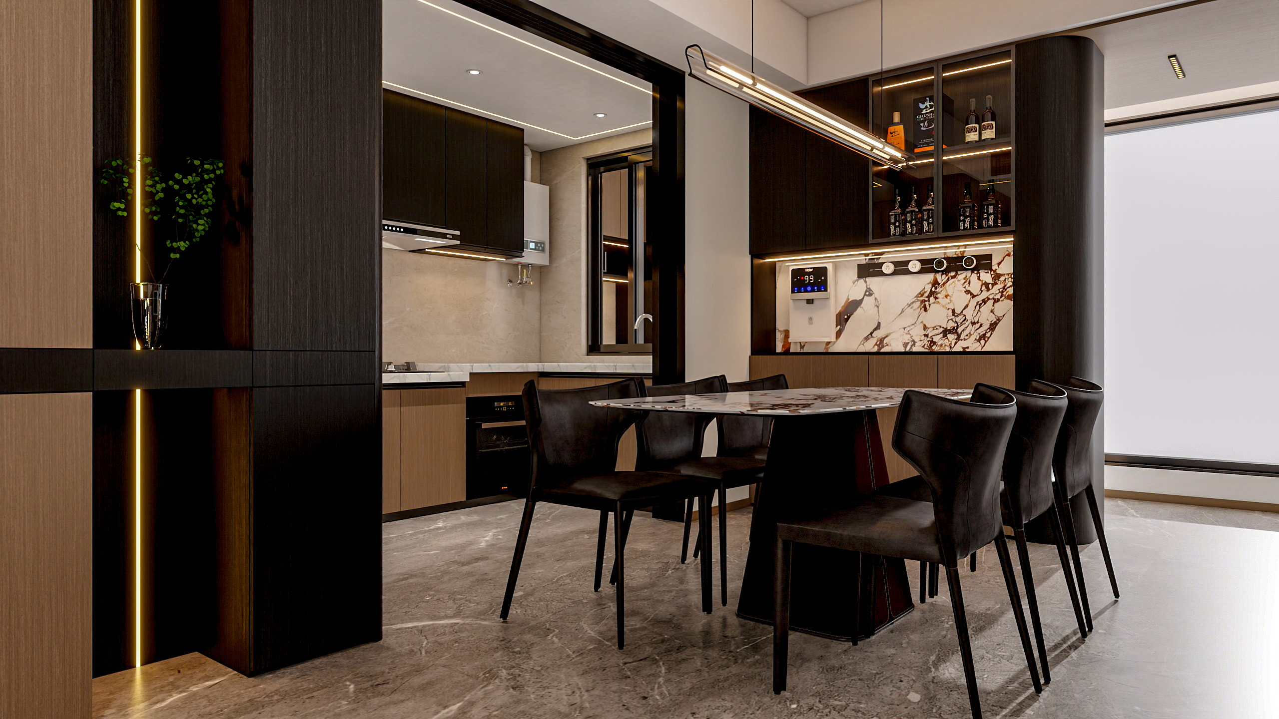 四川成都锦粼湖院二期（118平方意式极简三居室）-20