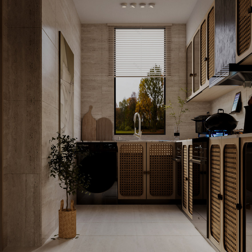 温馨简约厨房丨埃及丨Point Architecture-14