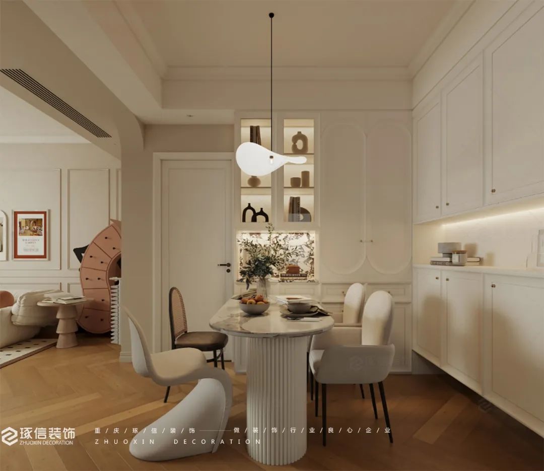 奶油法式风情 · 恒大山水城精装房改造案例丨刘娟-21