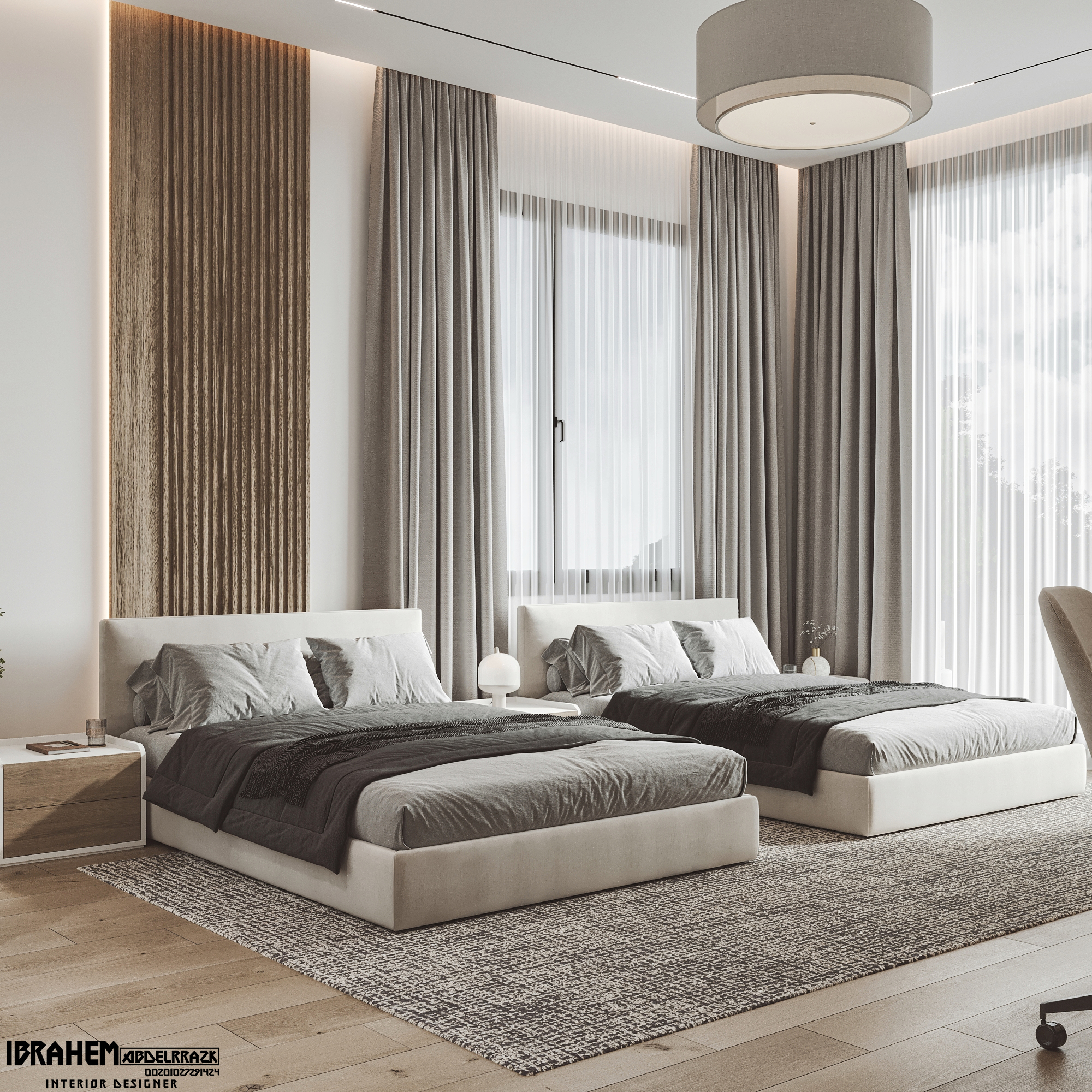 双卧室设计丨IBRAHIM ABDELRAZK-9