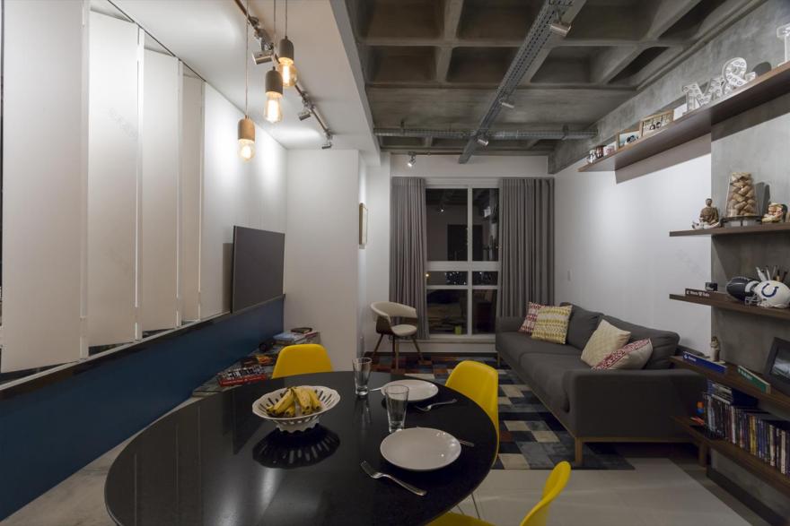 巴西 81 平米公寓的低成本高效果改造-2