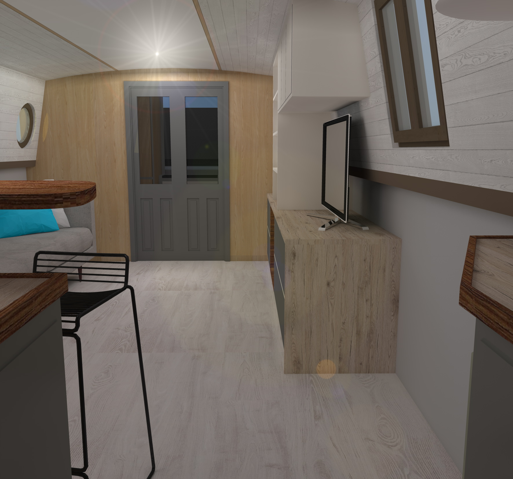 CANAL BOAT SERENDIPITY logo and interior-48