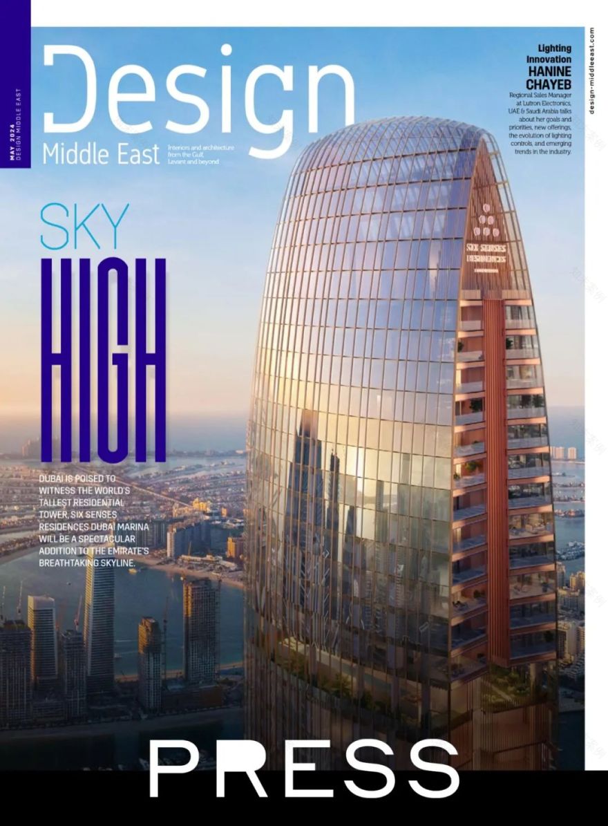 伍兹贝格新作 | 迪拜码头六善住宅酒店荣登《设计中东》五月刊封面!-4