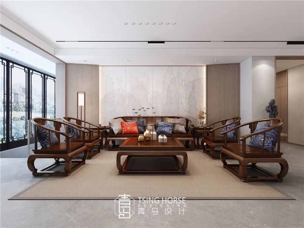 融创揽月府 · 曲森团队打造 316㎡新中式雅致空间-79