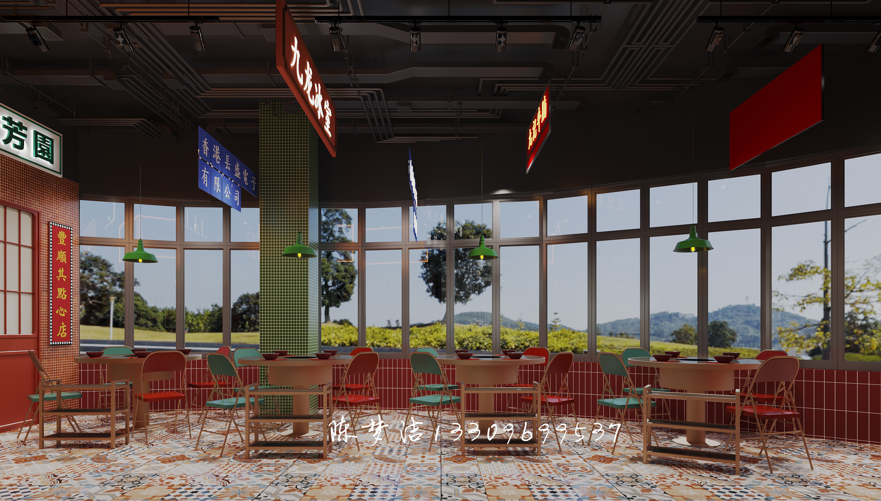 港式牛肉火锅店--餐饮空间-3