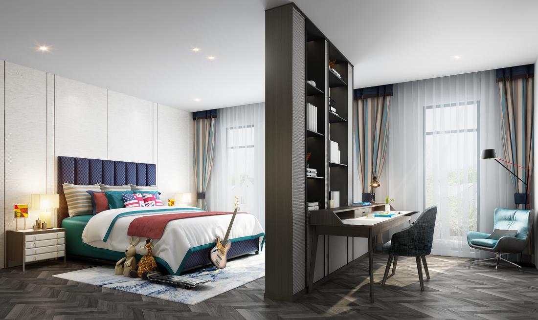 唯米设计——现代简约黑白灰家居空间-11