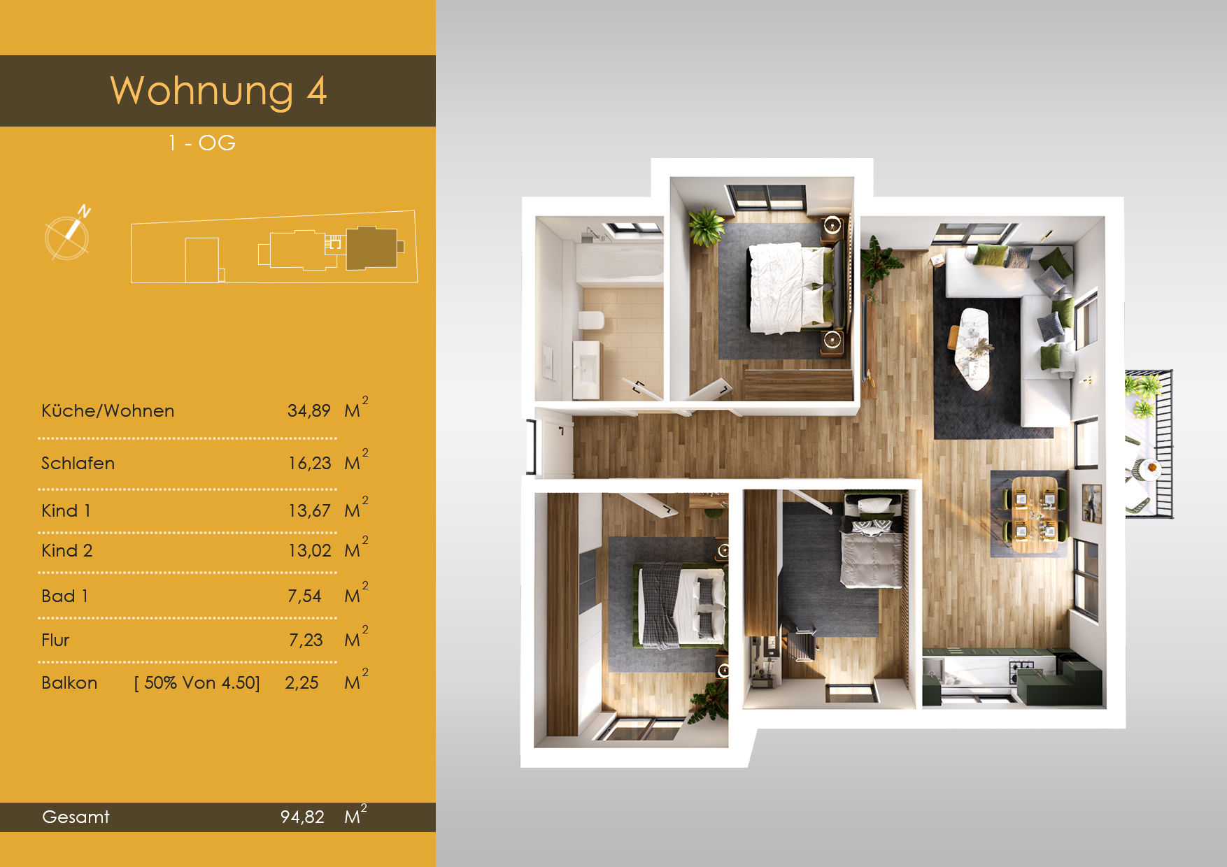 德国住宅开发项目3D户型图与宣传册设计-20
