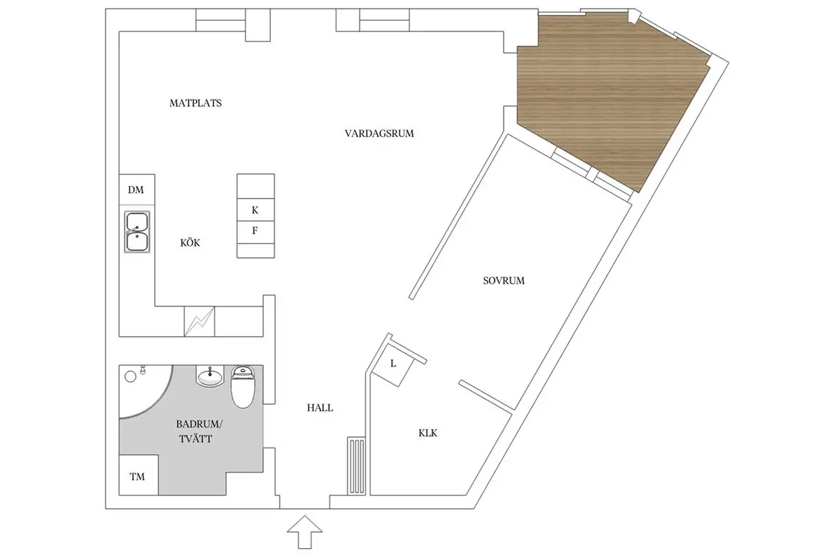 "弧形窗封闭的独特阳台 | Scandinave 风格公寓设计"-22