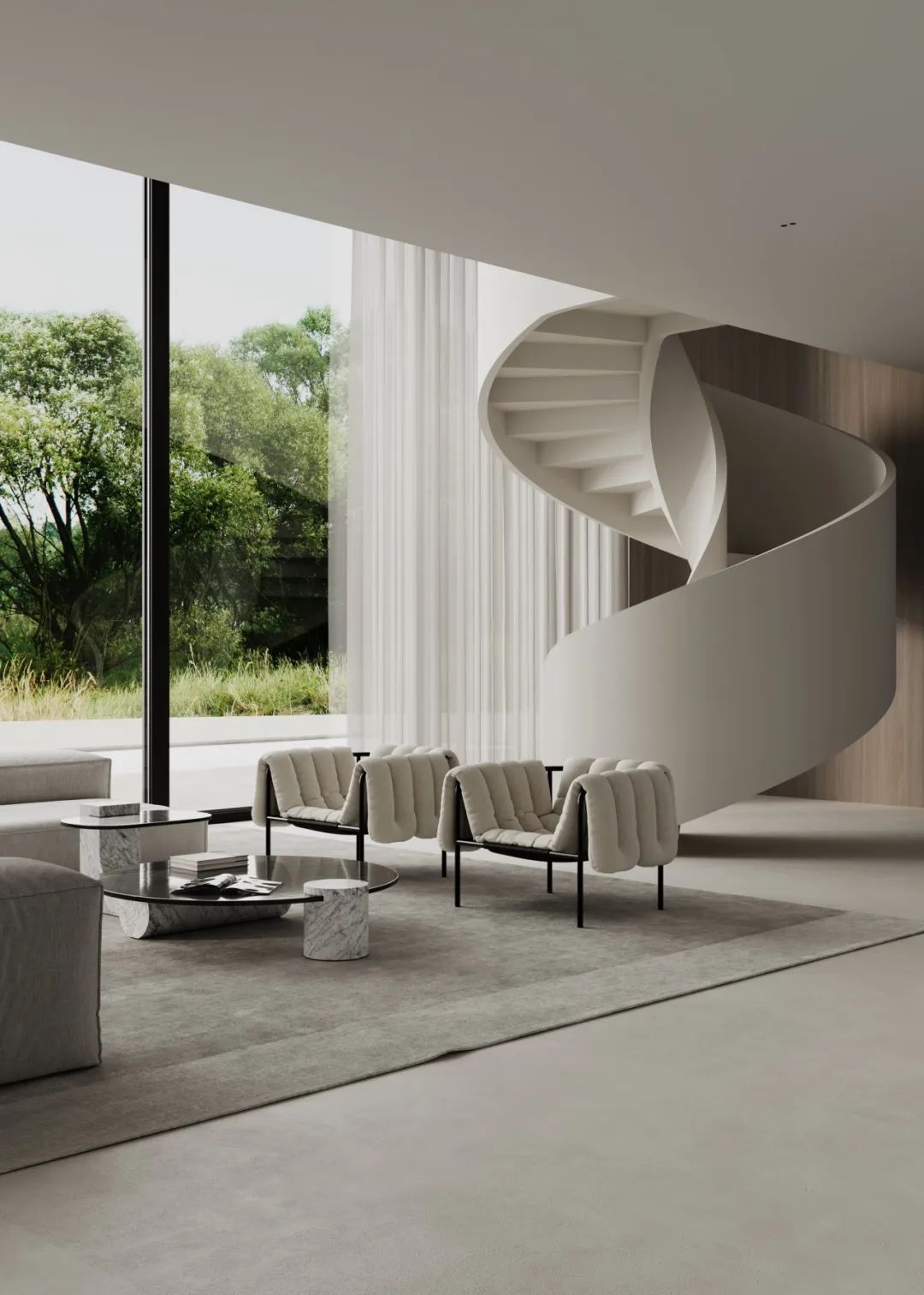 170㎡现代法式大平层，与木为邻，四季自然流淌 | 飞墨设计-89