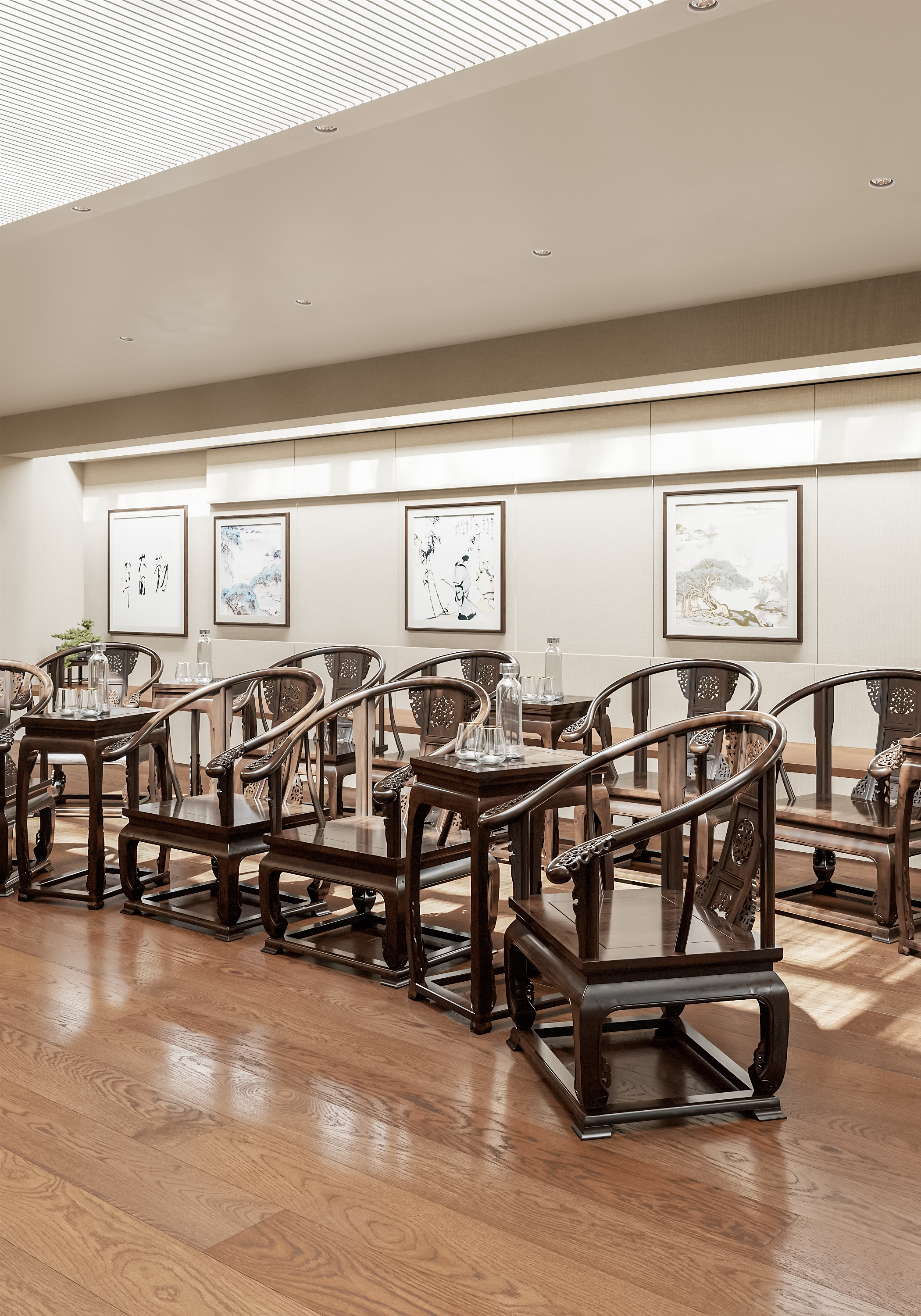 中式艺术中心风效果图表现-23