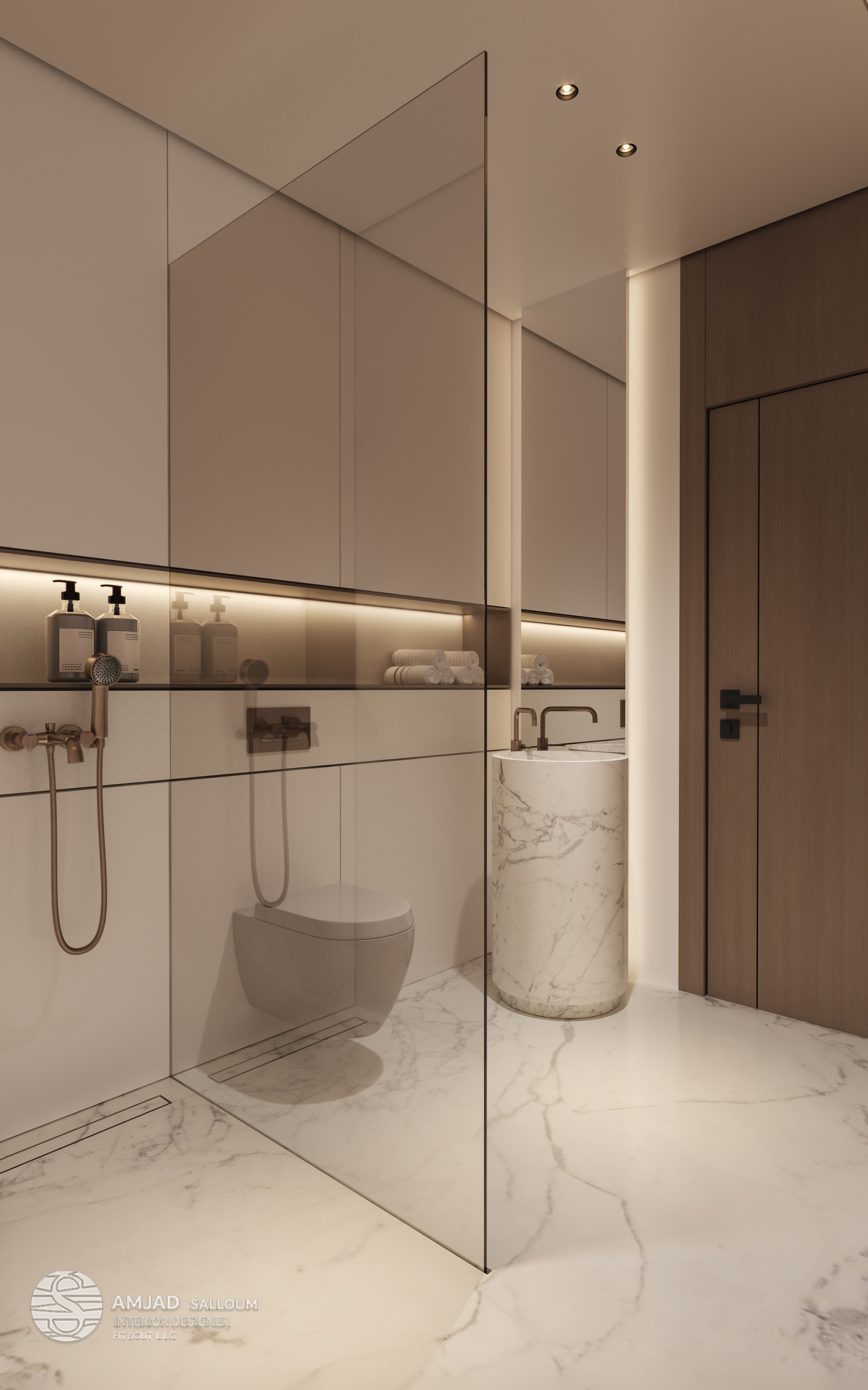 浴室设计丨阿联酋迪拜丨Amjad Salloum 室内设计工作室-8