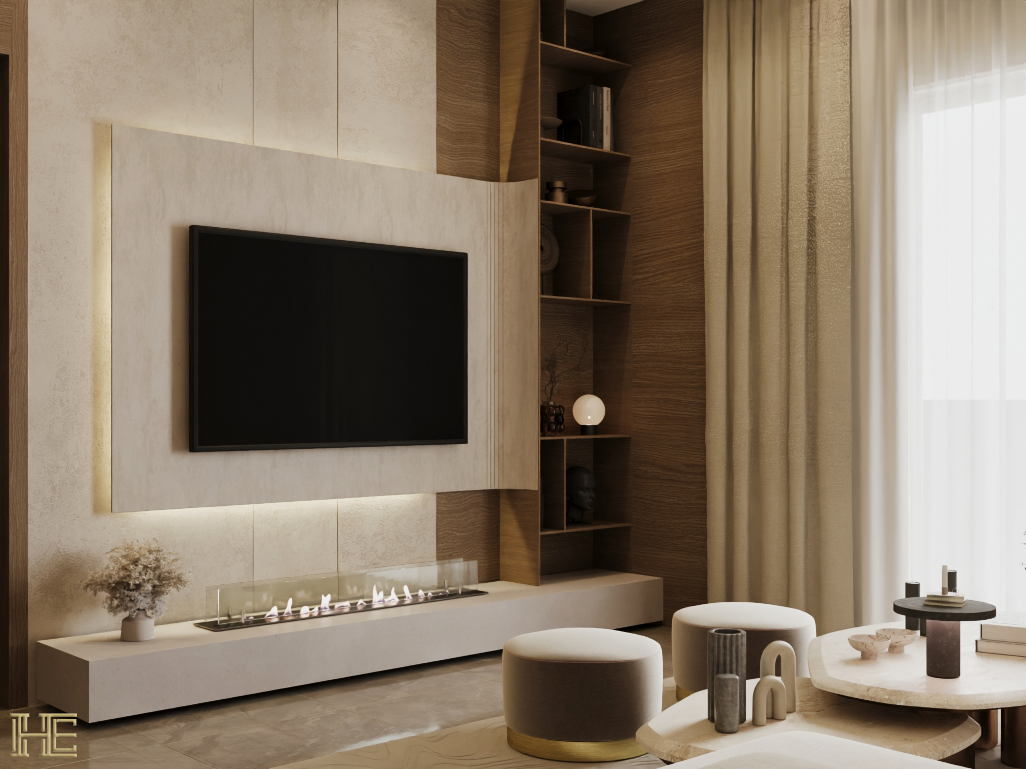 Shots living area in villa-5