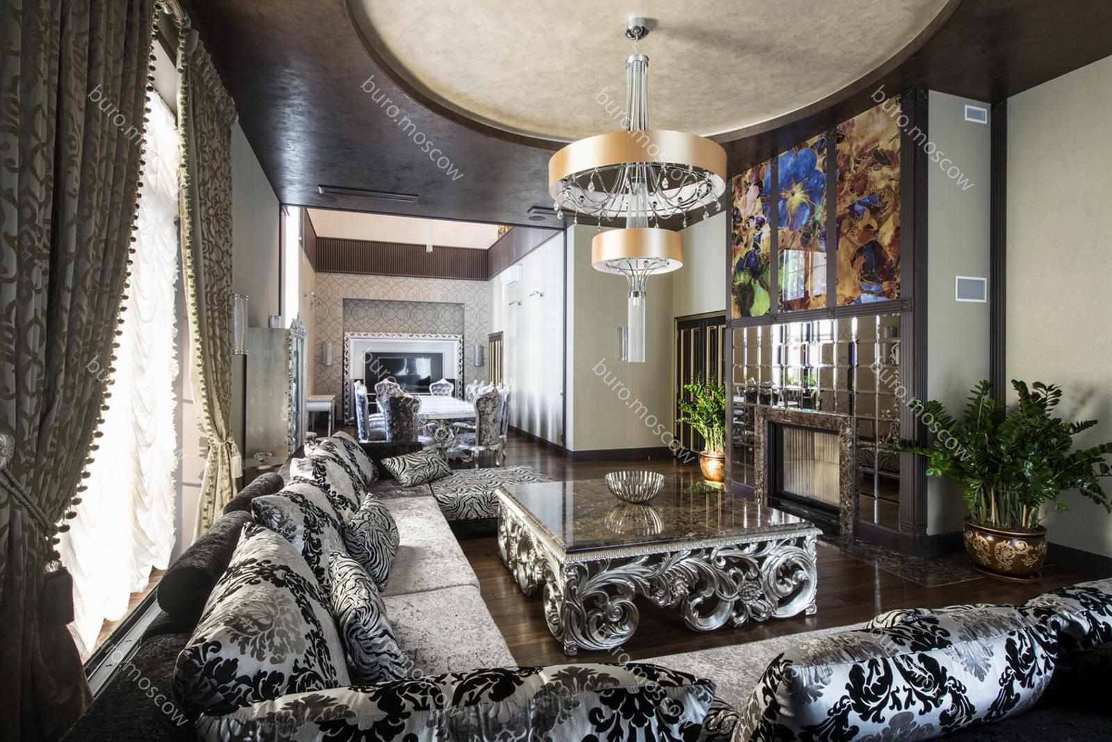 莫斯科州尼科利纳戈拉村别墅室内设计项目丨俄罗斯莫斯科-1