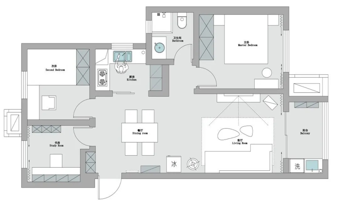 88 平米自然同居,京点设计诠释理想生活-13