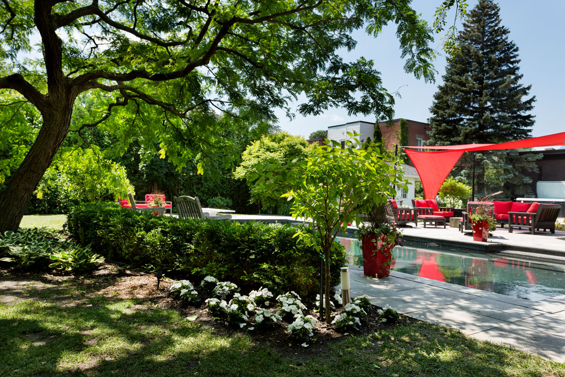 现代露台与泳池区域景观项目丨Paysages Rodier-7